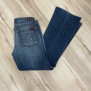 7 For All Mankind Dark Blue Flare Jeans